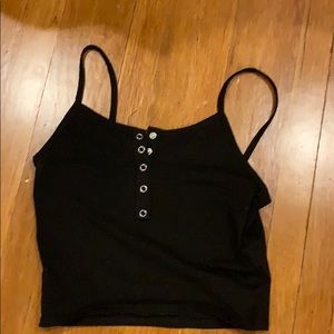 zaful black tank top